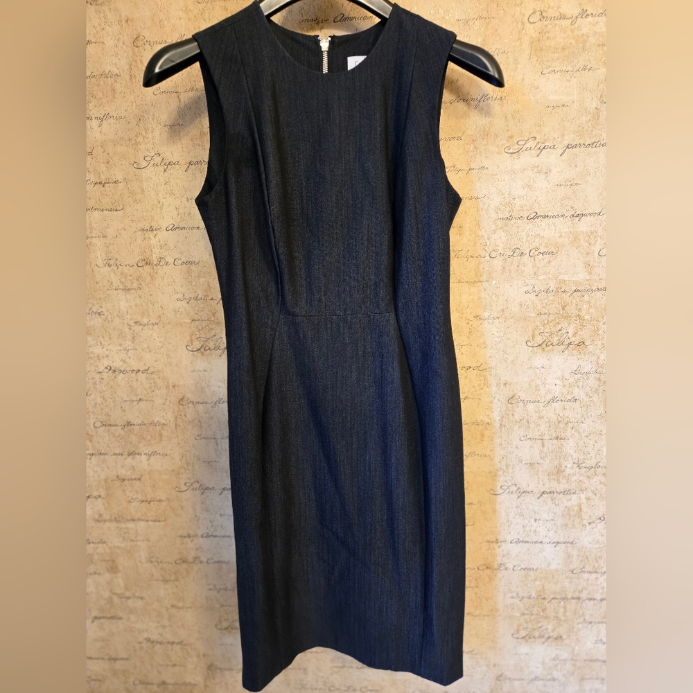 Calvin Klein Dark Navy Blue Size 2 Midi Length Dress
